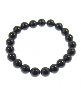 Bracelet perles d'agate noire