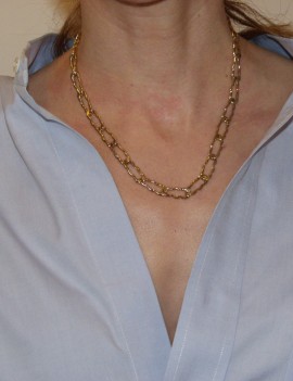 Hammered link chain collar
