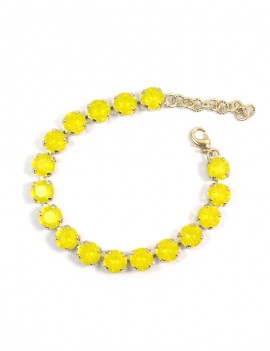 Bracelet cristaux jaune