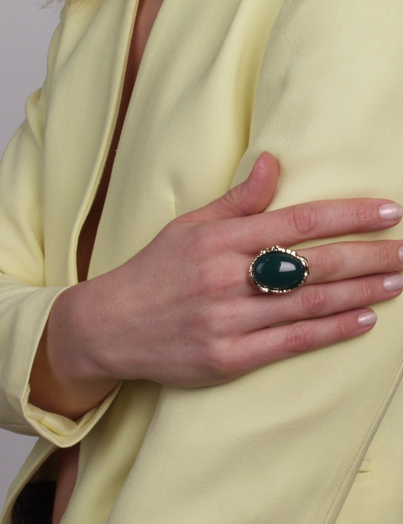 Bague agate verte Bague agate verte