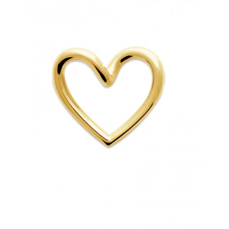 Pendentif Cœur Médaillon – Plaqué Or – Lettre I – Bijou Personnalisé