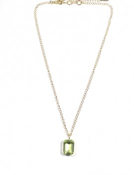 COLLIER PENDENTIF VERT PALE