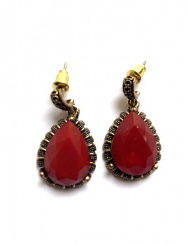 Boucles d'oreilles rouges