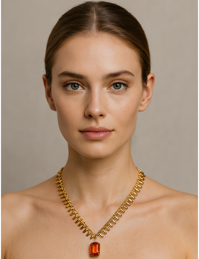 Collier pendentif cristal