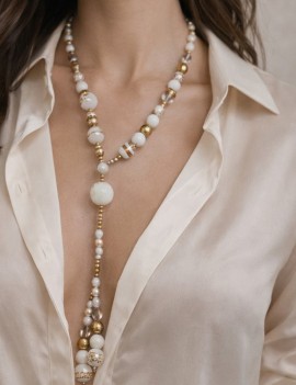 collier perles verre